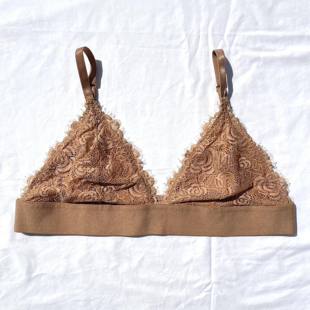 Pepper Everyday Lace Bralette Bra Large Tuscan Brown